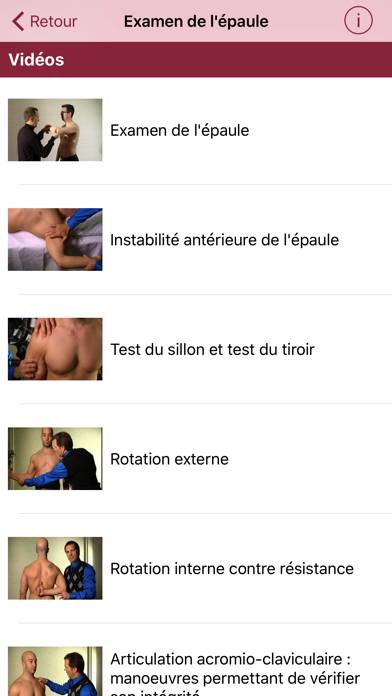 Examen de l'épaule Capture d'écran de l'application