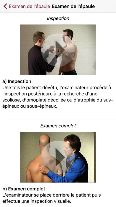 Examen de l'épaule Capture d'écran de l'application