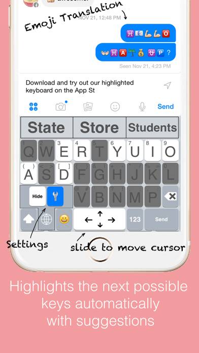 Highlighted Large Keyboard Captura de pantalla de la aplicación #2