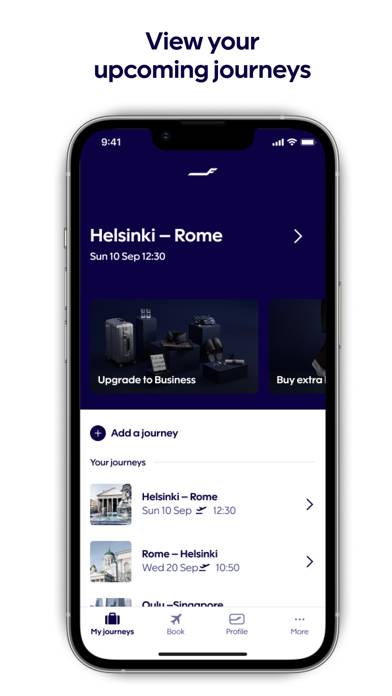 Finnair App skärmdump #1