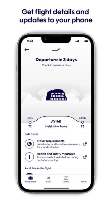 Finnair App skärmdump #2