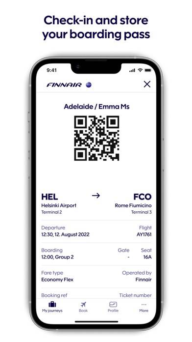 Finnair App skärmdump #3