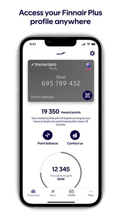 Finnair App skärmdump #5