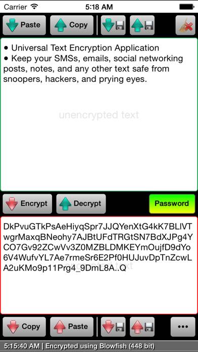 Paranoia Text Encryption PRO Captura de pantalla de la aplicación #1