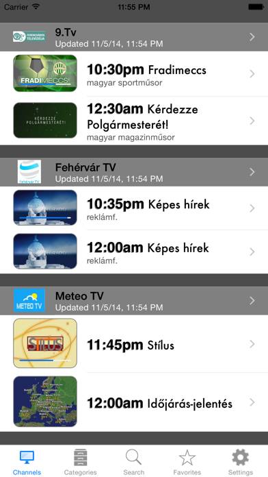 Hungarian TV plus App skärmdump #1