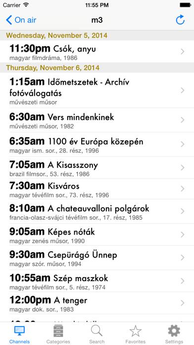Hungarian TV plus App skärmdump #2