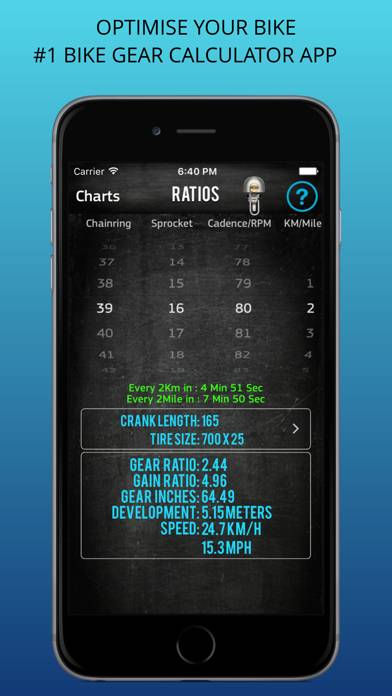 Bike Gear Calculator : Bike Gears, Cycling Gear App screenshot #1
