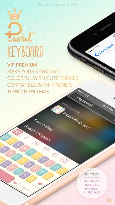 Pastel Keyboard Themes Color Capture d'écran de l'application #1