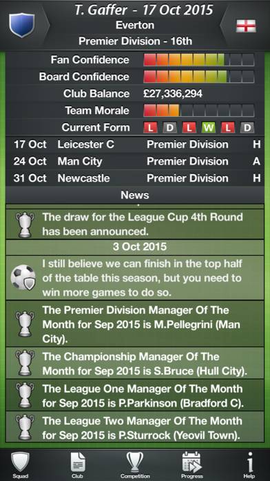 Football Director 2017 Spiel-Screenshot