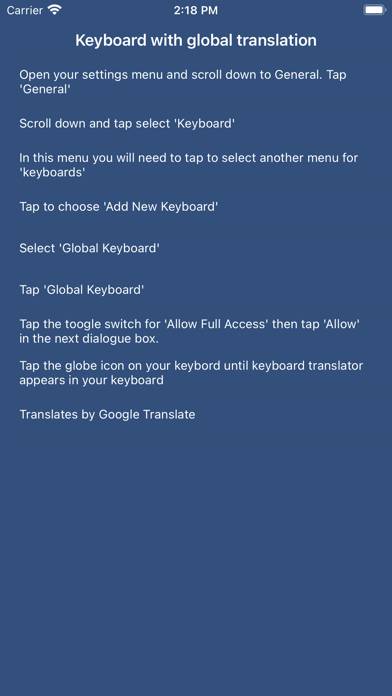 Keyboard Global Translator Captura de pantalla de la aplicación #2