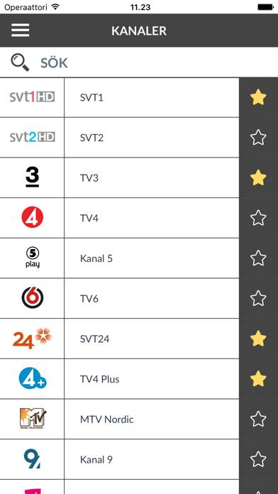 TV-tablå Sverige (SE) App skärmdump #1