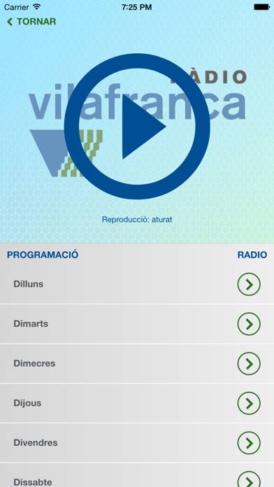 RTV Vilafranca del Penedès Captura de pantalla de la aplicación