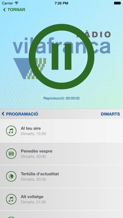 RTV Vilafranca del Penedès Captura de pantalla de la aplicación