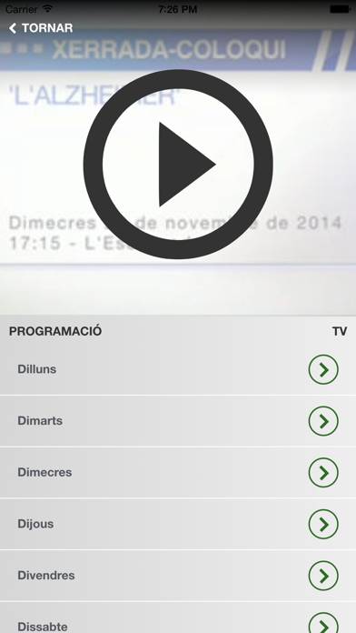 RTV Vilafranca del Penedès Captura de pantalla de la aplicación
