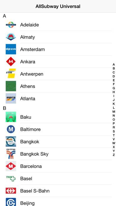 AllSubway Universal Schermata dell'app #2
