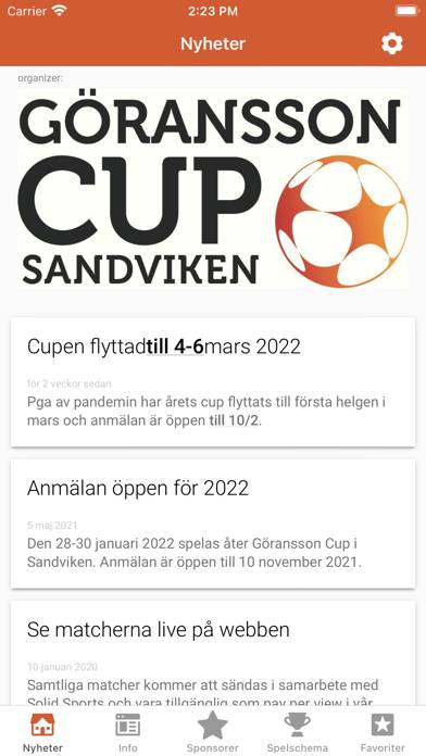 Göransson Cup App screenshot #1