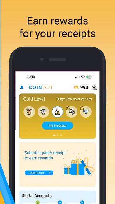 CoinOut: Receipts for Rewards App screenshot