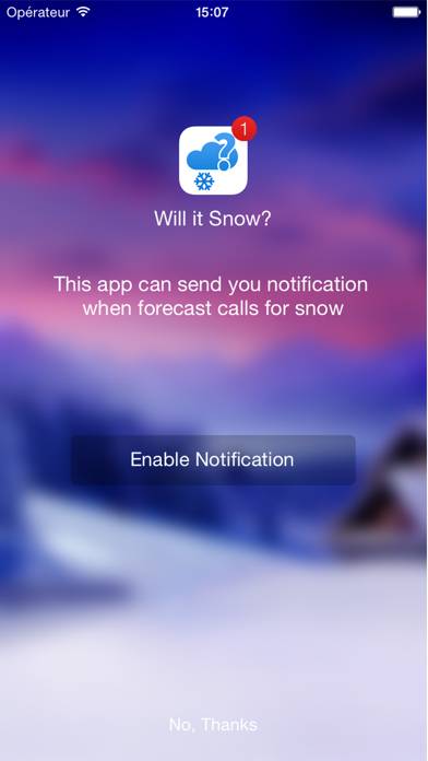 Will it Snow? PRO Notification Schermata dell'app #4