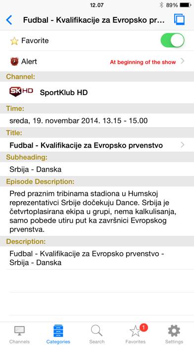 Serbian TV plus App skärmdump #4