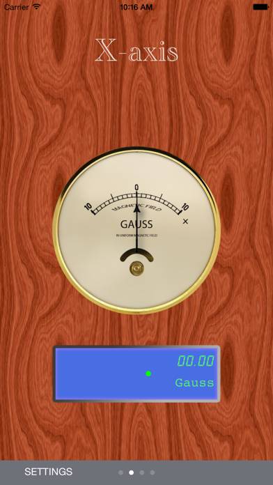 Magnetometer / Gaussmeter Captura de pantalla de la aplicación