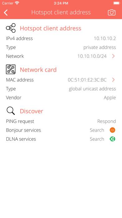 Hotspot Info App screenshot