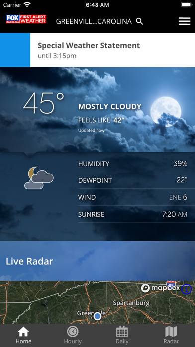 FOX Carolina Weather App screenshot #1
