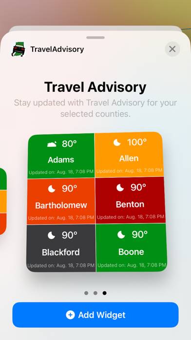 Travel Advisory App screenshot