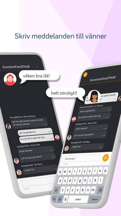 Melodifestivalen App skärmdump #4