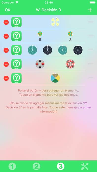 Widget Decisión Captura de pantalla de la aplicación