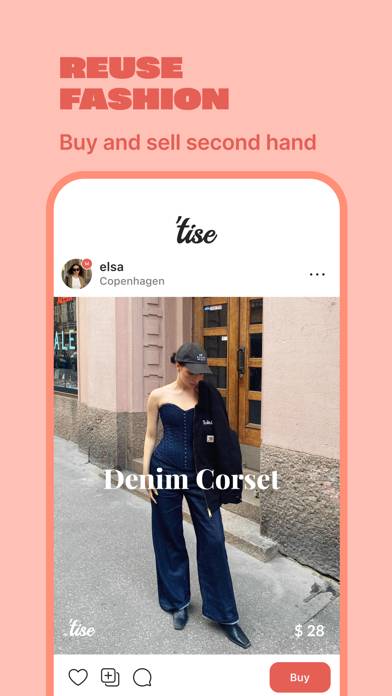 Tise | Reuse fashion App skärmdump #1