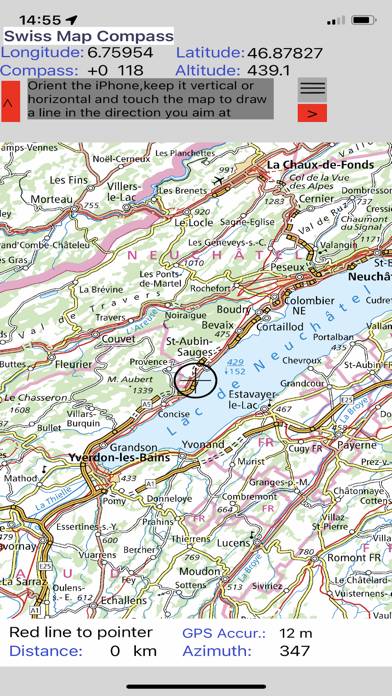 Swiss Map Compass Schermata dell'app #1