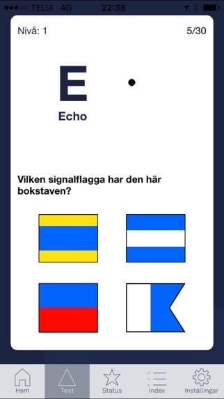 Navigame Signalflagga App skärmdump