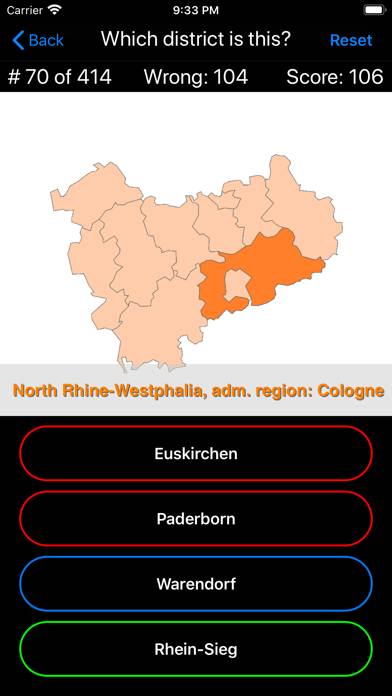 Germany Map Quiz App screenshot #5