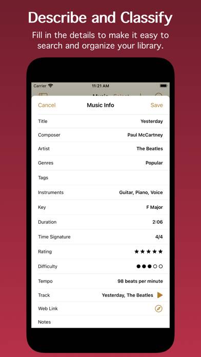Paperless Music Schermata dell'app #3