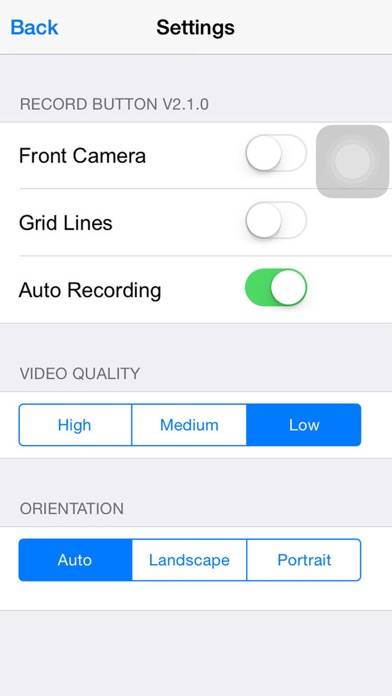 Record Button plus: One Touch Video Capture Captura de pantalla de la aplicación #3