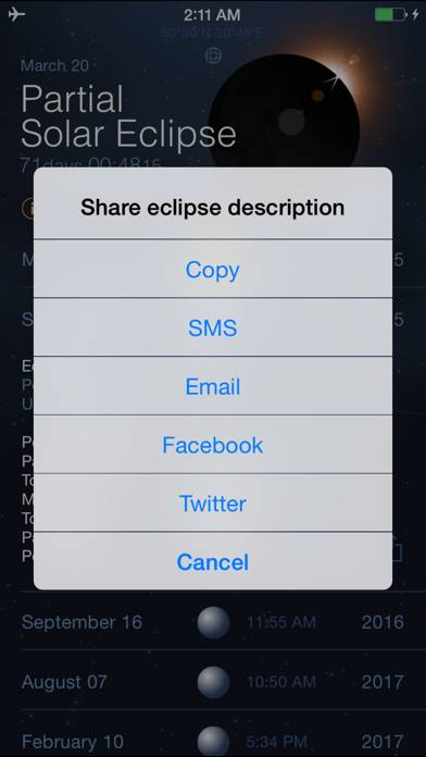 Solar and Lunar Eclipses App screenshot #4