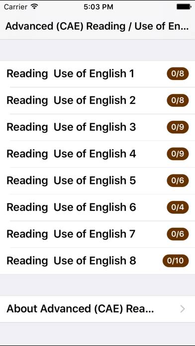 Advanced (CAE) Reading & Use of English Captura de pantalla de la aplicación #1