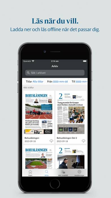 Bohusläningen e-tidning App skärmdump #2