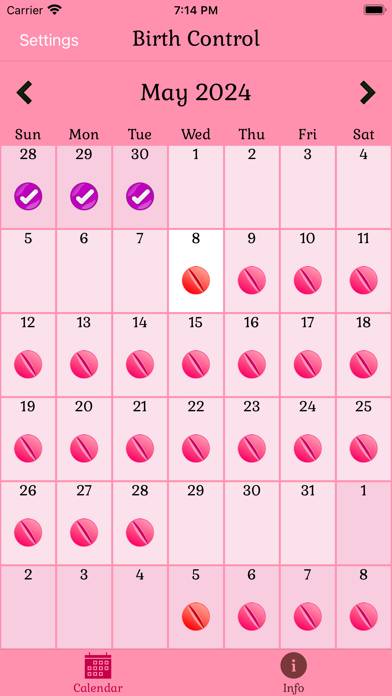 Birth Control Pill Reminder App screenshot #1