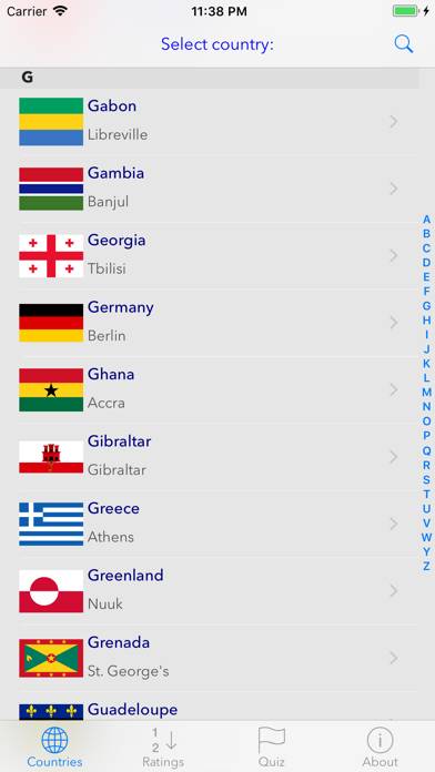 Countries! Captura de pantalla de la aplicación #1