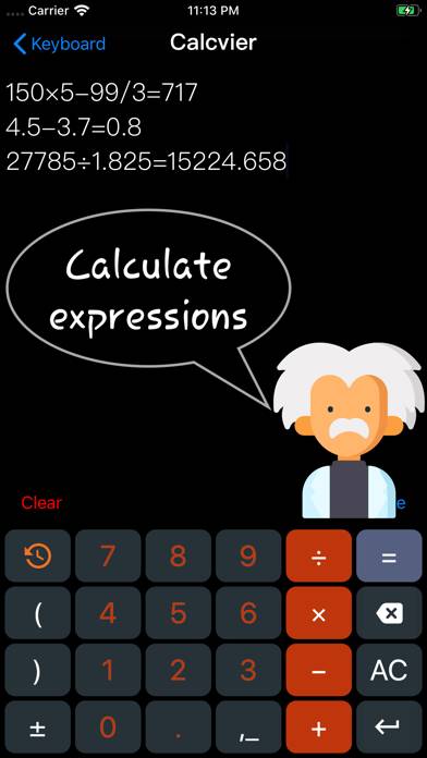 Calcvier - Keyboard Calculator Bildschirmfoto