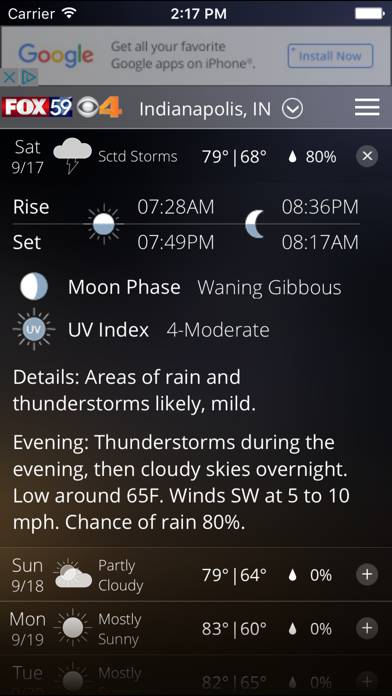 Indy Weather Authority App screenshot