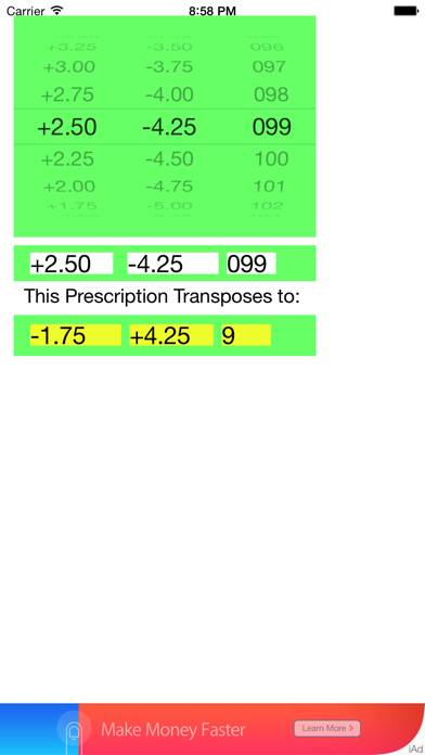 Transpose Eyeglass Prescription