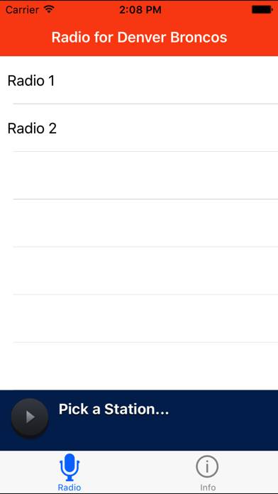 Radio for Denver Broncos App screenshot
