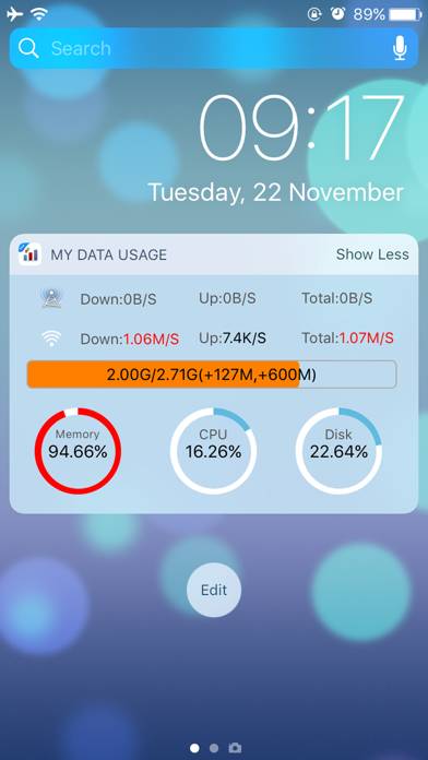 My Data Usage Widget Pro App screenshot