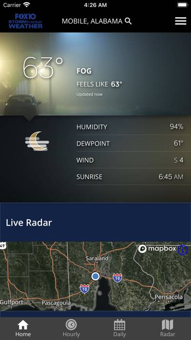 FOX10 Weather Mobile Alabama App screenshot #1