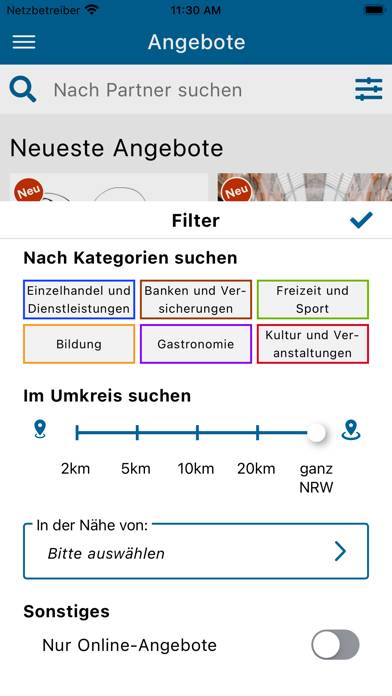 Ehrenamtskarten-App App-Screenshot