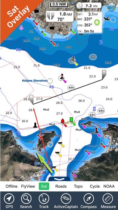 Boating Greece HD GPS Charts Captura de pantalla de la aplicación #1