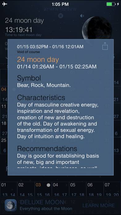 Moon Days - Lunar Calendar and Void of Course Times screenshot