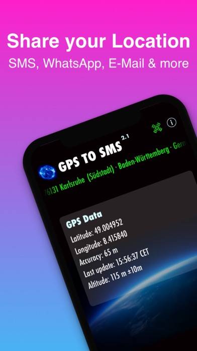 GPS to SMS 2 App-Screenshot #1